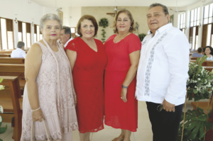 Elsie del Carmen Ortega Mena, Estela Salazar de Aranda, Margarita Aranda Ortega de Castillo y Jorge Castillo Granja