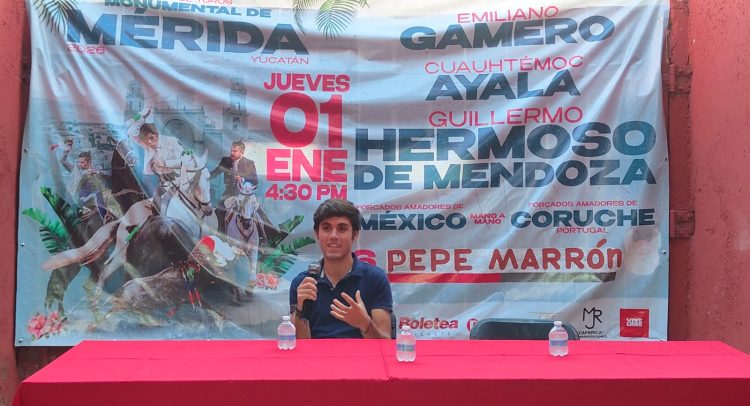 Anuncian corrida de rejones para este 1 de enero en Mérida con Guillermo Hermoso de Mendoza